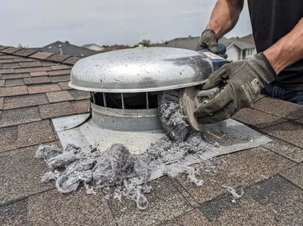 Cleaning Dryer Vent On Roof in Lauderhill